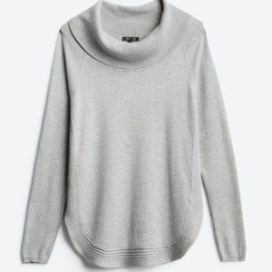 LETY & ME Ece Cowl Neck Curved Hem Pullover